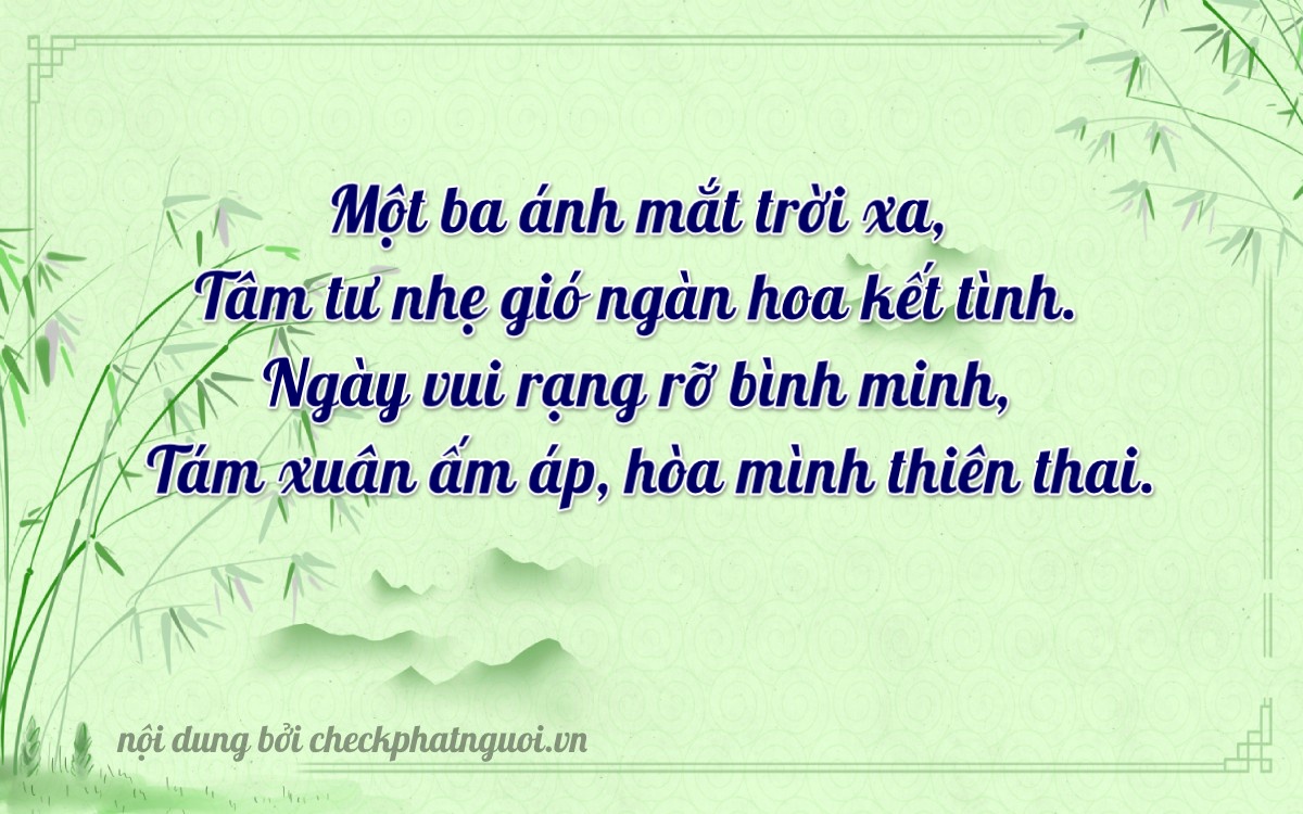 Bài thơ ý nghĩa cho <b>biển số 64C-11381</b> tại website checkphatnguoi.vn