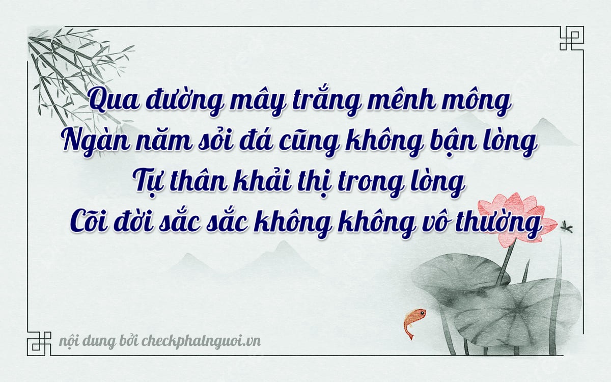 Bài thơ ý nghĩa cho <b>biển số 64C1-21485</b> tại website checkphatnguoi.vn