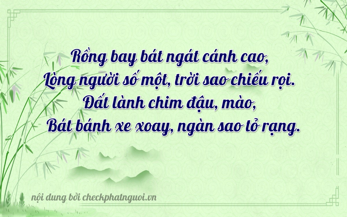 Bài thơ ý nghĩa cho <b>biển số 64C1-23579</b> tại website checkphatnguoi.vn