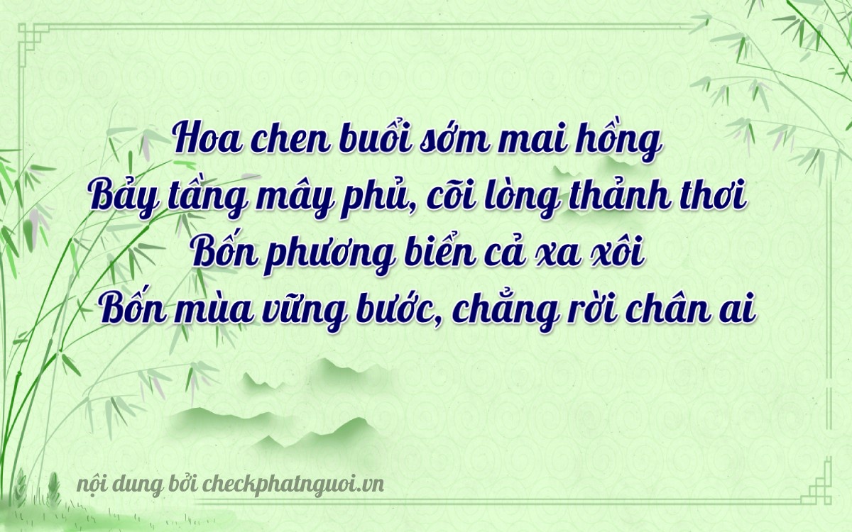 Bài thơ ý nghĩa cho <b>biển số 64CA-04770</b> tại website checkphatnguoi.vn