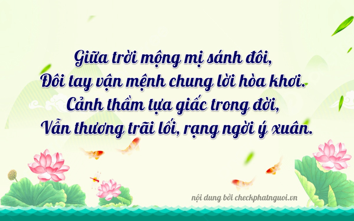 Bài thơ ý nghĩa cho <b>biển số 64D1-28398</b> tại website checkphatnguoi.vn