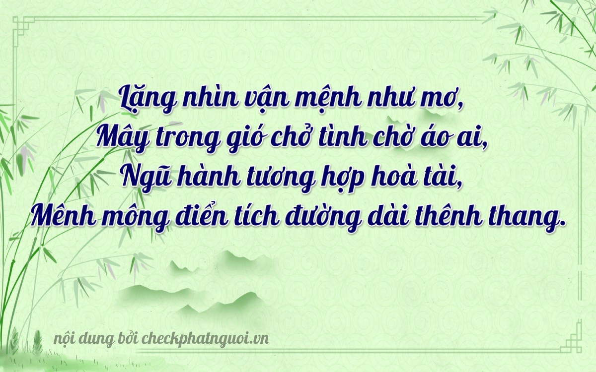 Bài thơ ý nghĩa cho <b>biển số 64D1-31299</b> tại website checkphatnguoi.vn