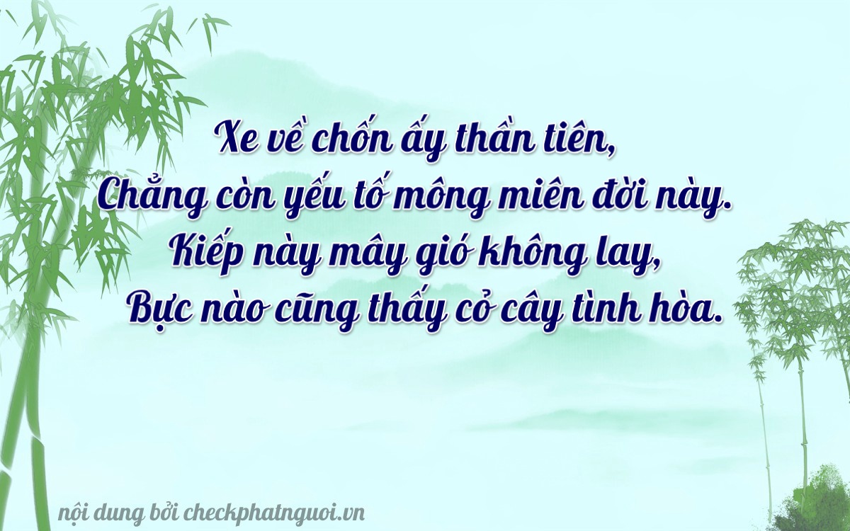 Bài thơ ý nghĩa cho <b>biển số 64D1-71204</b> tại website checkphatnguoi.vn