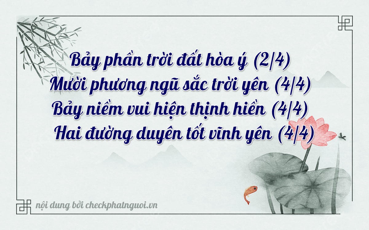 Bài thơ ý nghĩa cho <b>biển số 64D1-71723</b> tại website checkphatnguoi.vn