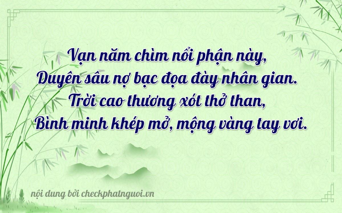 Bài thơ ý nghĩa cho <b>biển số 64DB-12066</b> tại website checkphatnguoi.vn