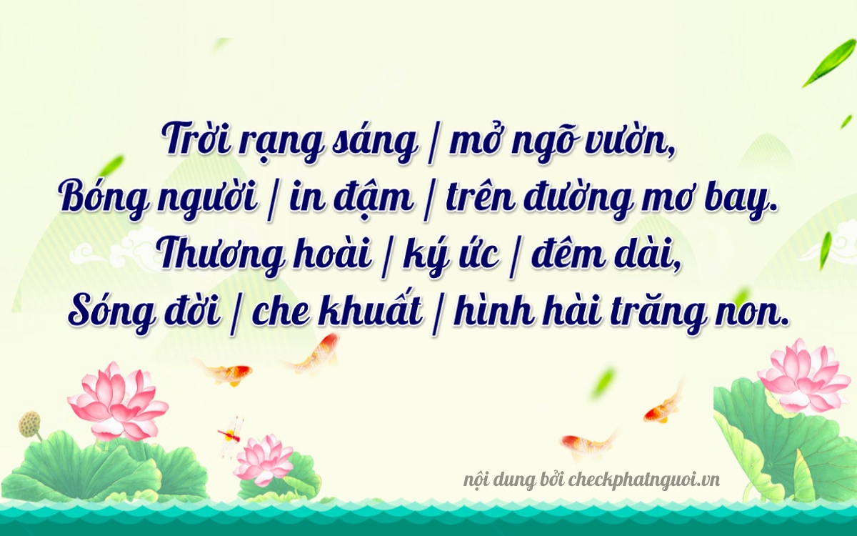 Bài thơ ý nghĩa cho <b>biển số 64E1-61619</b> tại website checkphatnguoi.vn