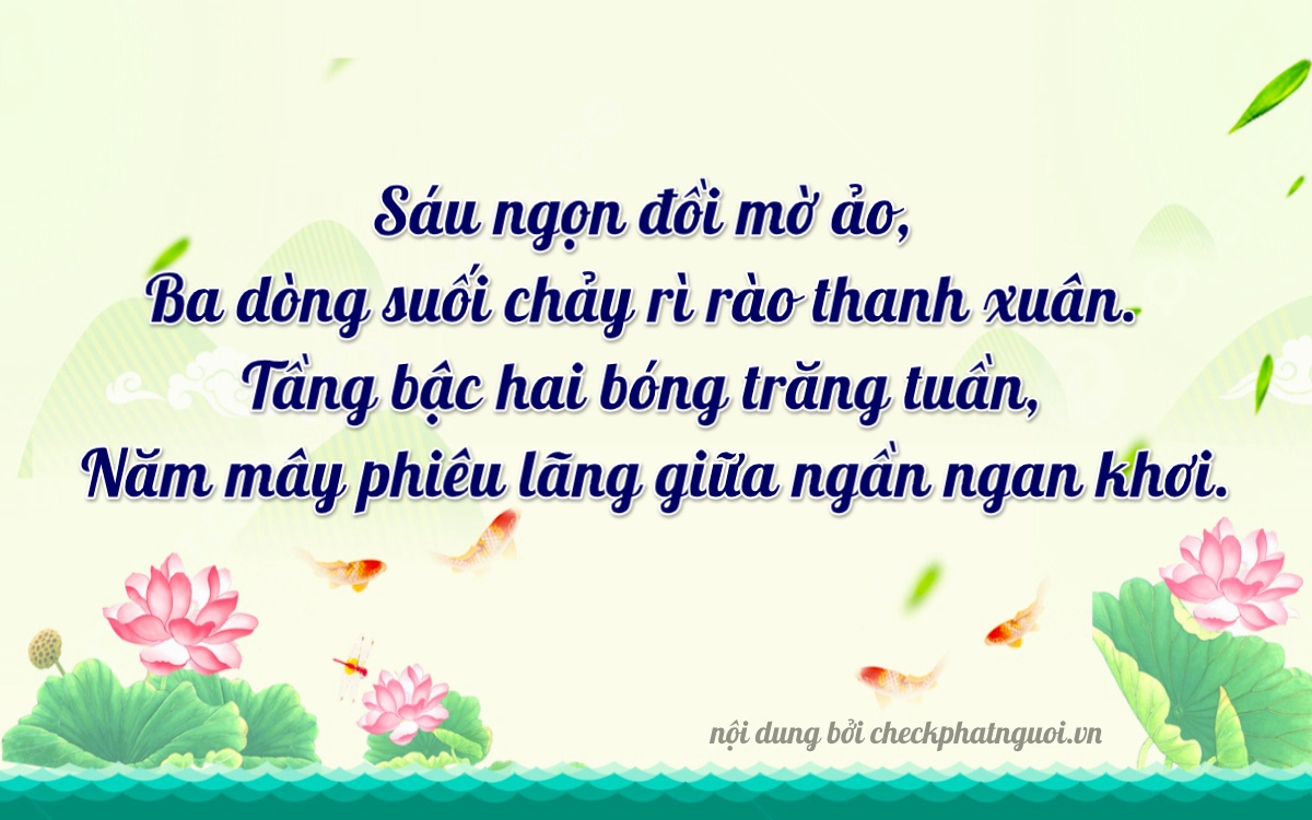 Bài thơ ý nghĩa cho <b>biển số 64E1-63352</b> tại website checkphatnguoi.vn