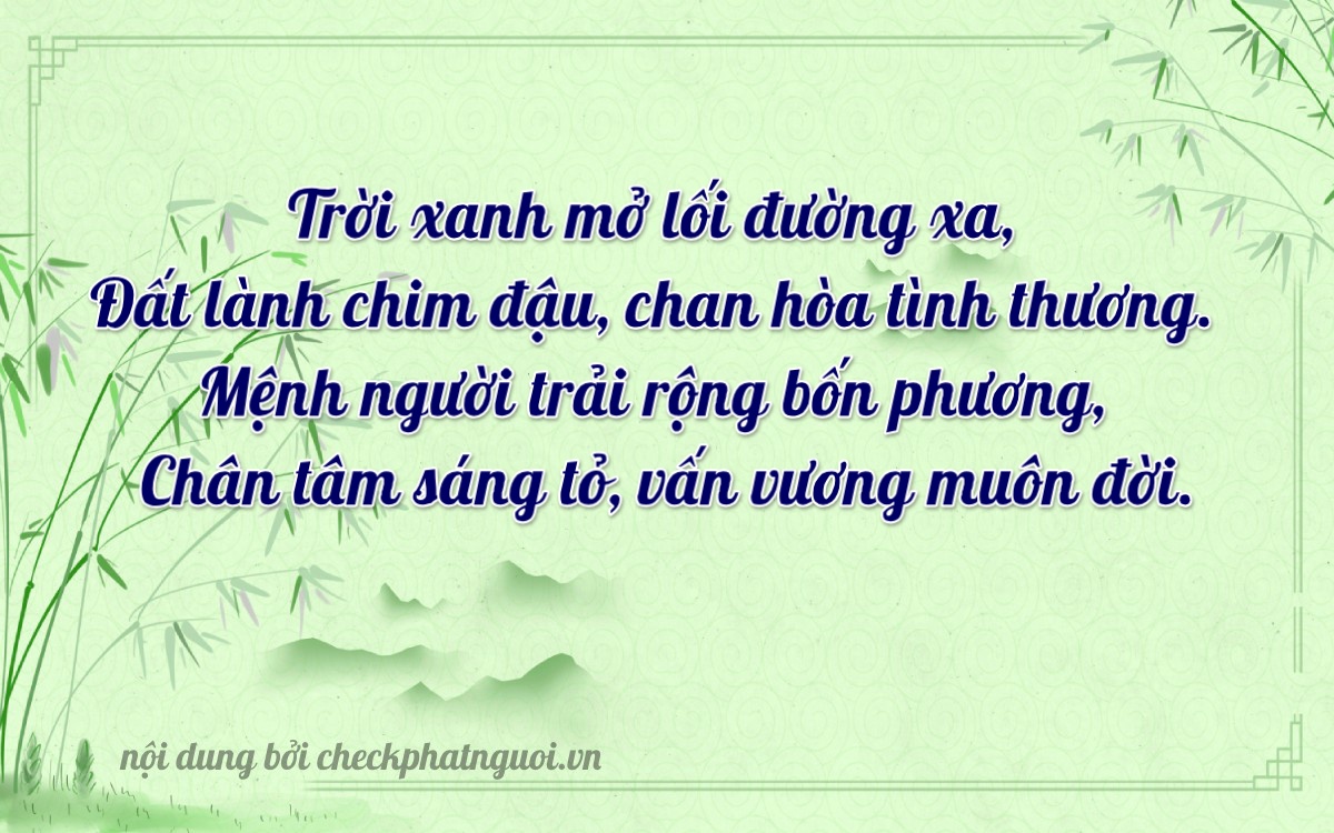 Bài thơ ý nghĩa cho <b>biển số 64E1-70107</b> tại website checkphatnguoi.vn