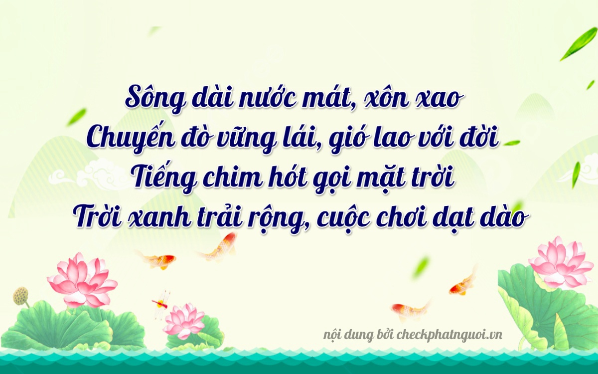 Bài thơ ý nghĩa cho <b>biển số 64E-5646</b> tại website checkphatnguoi.vn