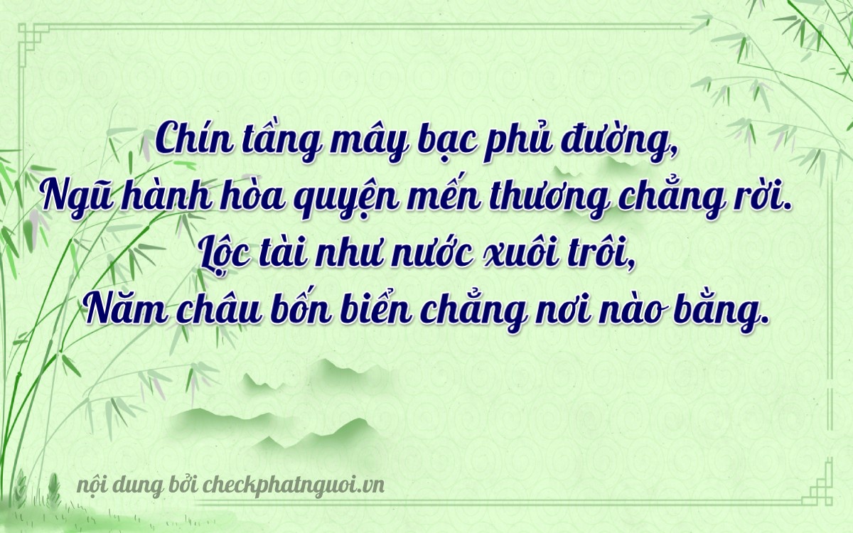 Bài thơ ý nghĩa cho <b>biển số 64F-08605</b> tại website checkphatnguoi.vn