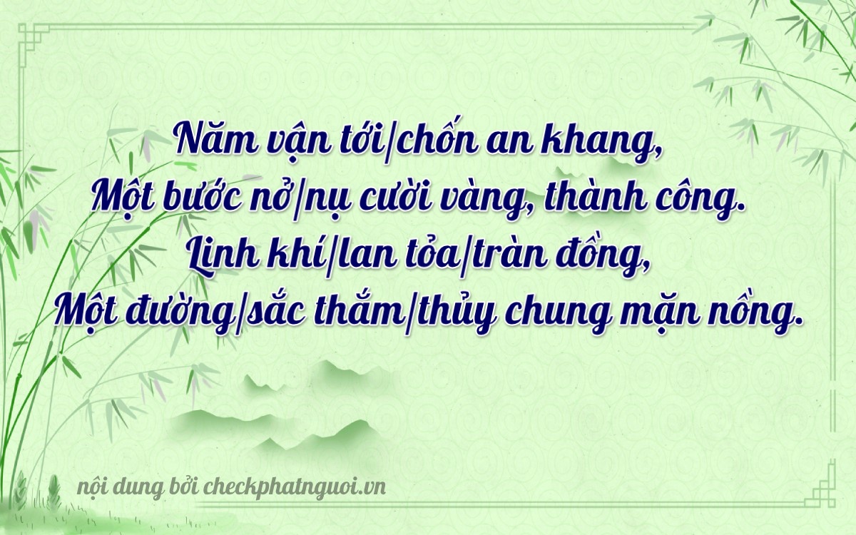 Bài thơ ý nghĩa cho <b>biển số 64G1-12341</b> tại website checkphatnguoi.vn