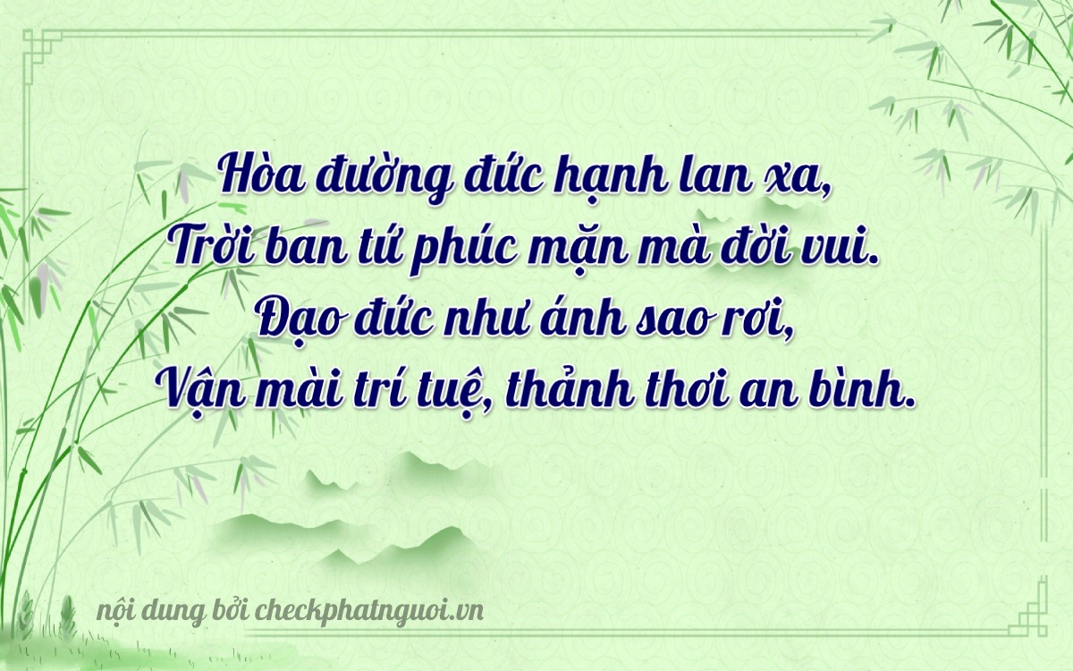 Bài thơ ý nghĩa cho <b>biển số 64G1-23776</b> tại website checkphatnguoi.vn