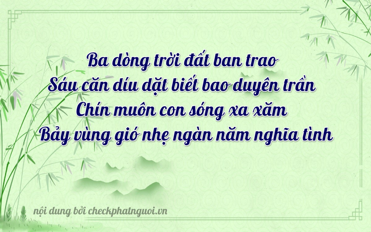 Bài thơ ý nghĩa cho <b>biển số 64G1-36970</b> tại website checkphatnguoi.vn