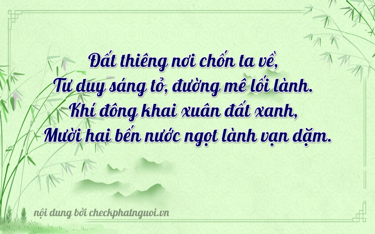 Bài thơ ý nghĩa cho <b>biển số 64G1-41912</b> tại website checkphatnguoi.vn