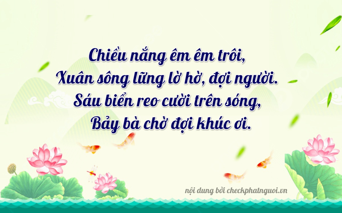 Bài thơ ý nghĩa cho <b>biển số 64G-29567</b> tại website checkphatnguoi.vn