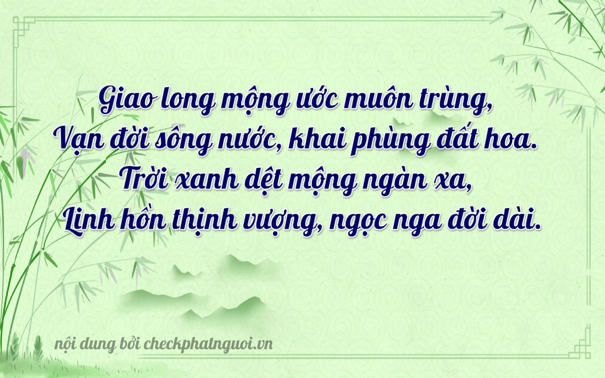 Bài thơ ý nghĩa cho <b>biển số 64H1-38984</b> tại website checkphatnguoi.vn