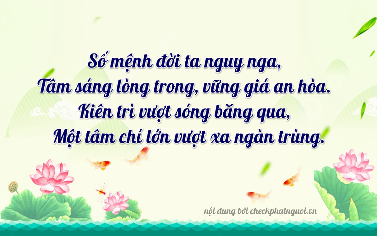 Bài thơ ý nghĩa cho <b>biển số 64H-15999</b> tại website checkphatnguoi.vn