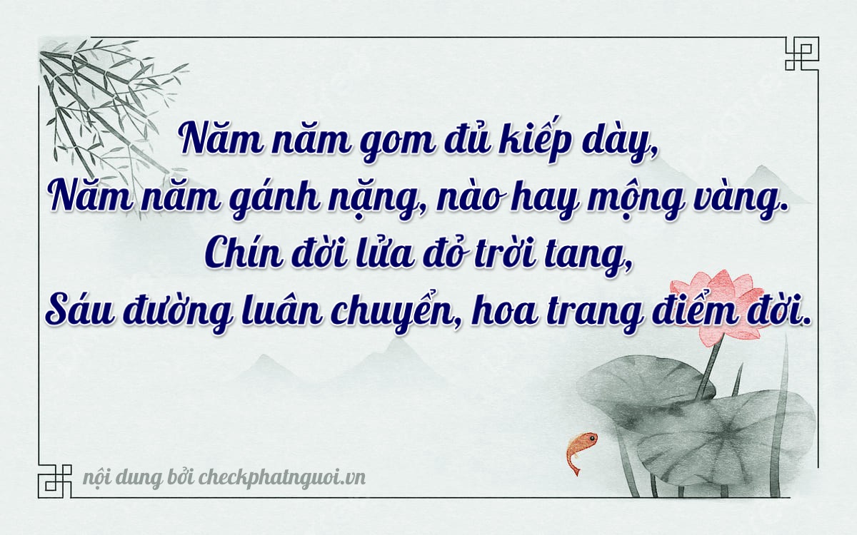 Bài thơ ý nghĩa cho <b>biển số 64H-55965</b> tại website checkphatnguoi.vn