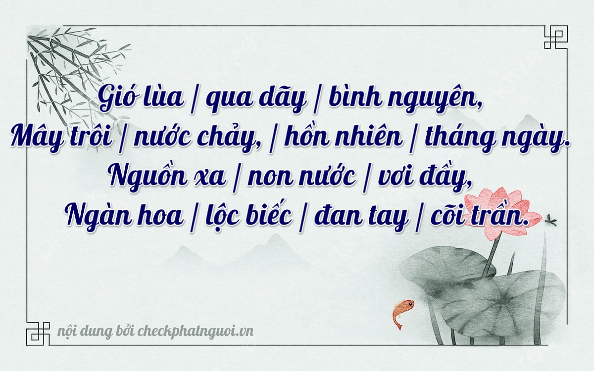 Bài thơ ý nghĩa cho <b>biển số 64K1-06447</b> tại website checkphatnguoi.vn