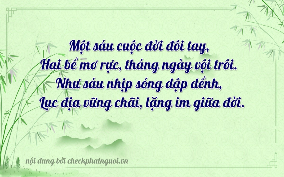 Bài thơ ý nghĩa cho <b>biển số 64K1-12616</b> tại website checkphatnguoi.vn