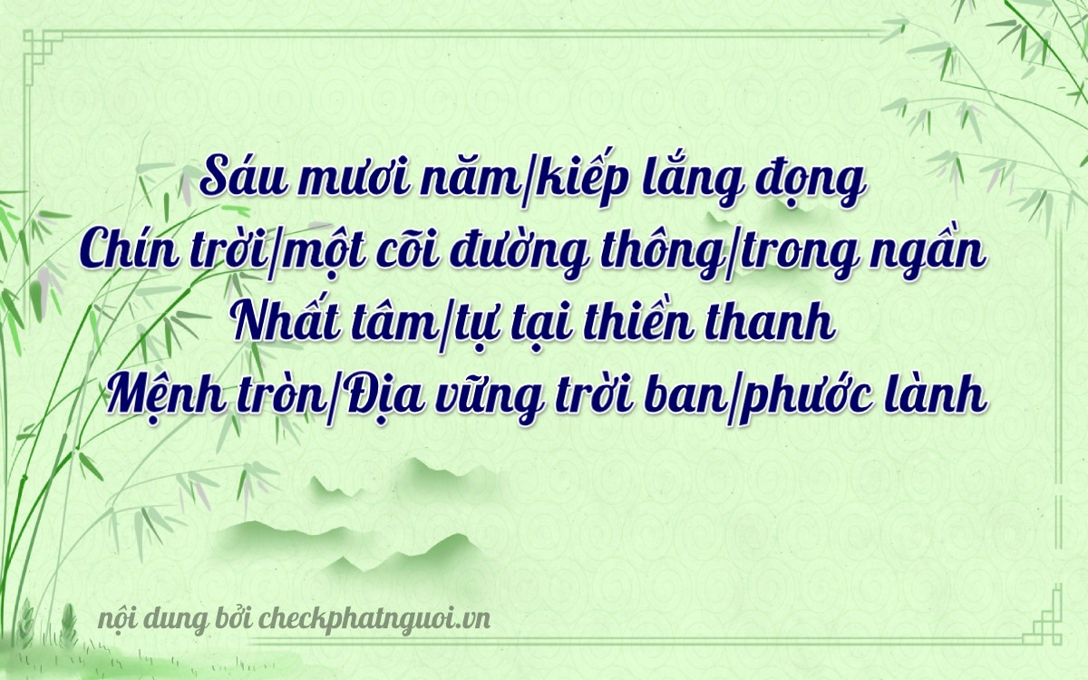 Bài thơ ý nghĩa cho <b>biển số 64K-36191</b> tại website checkphatnguoi.vn