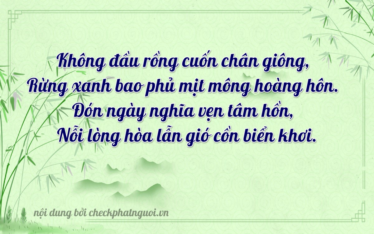 Bài thơ ý nghĩa cho <b>biển số 64KA-04570</b> tại website checkphatnguoi.vn