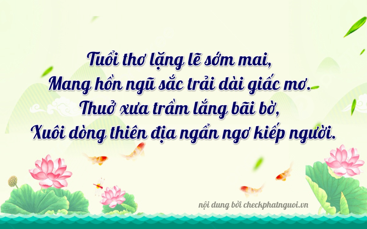 Bài thơ ý nghĩa cho <b>biển số 64KA-04953</b> tại website checkphatnguoi.vn