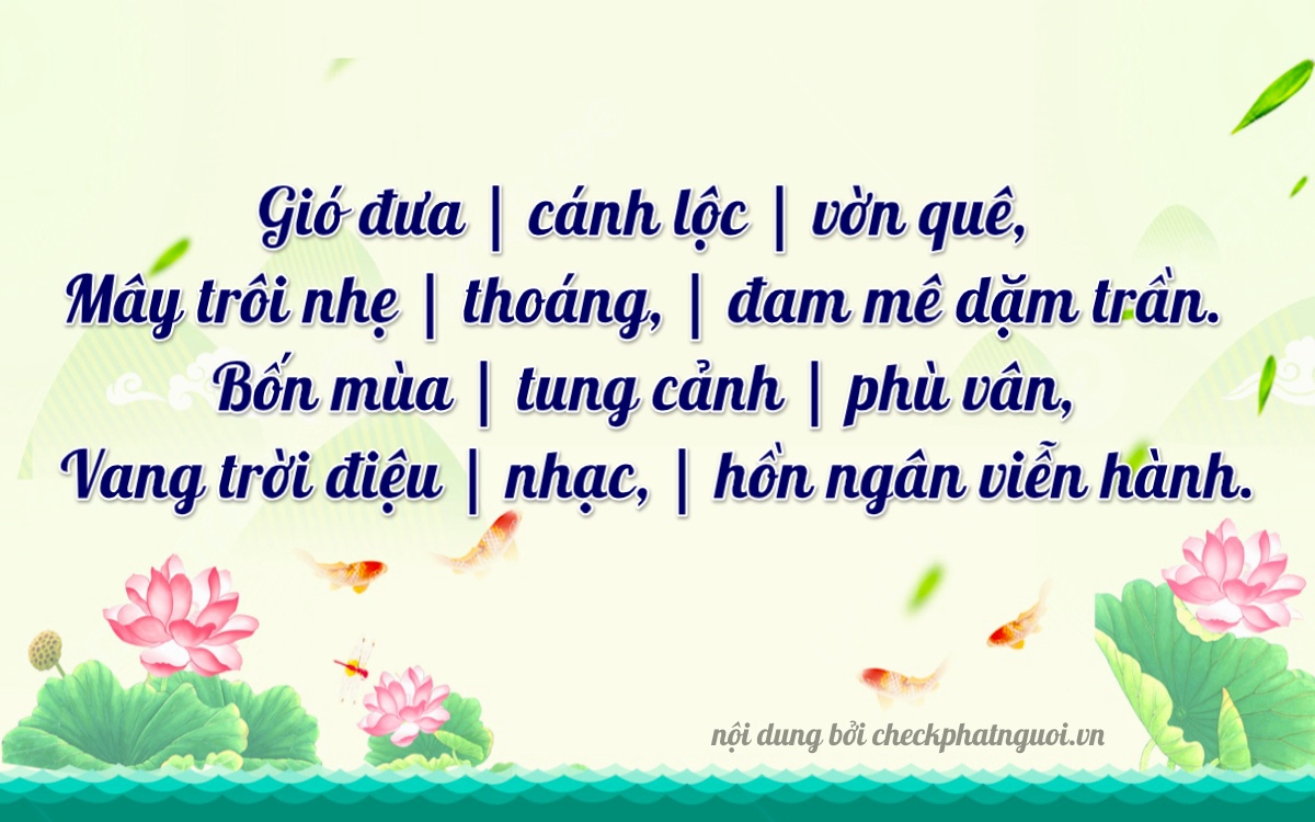 Bài thơ ý nghĩa cho <b>biển số 64L-13845</b> tại website checkphatnguoi.vn