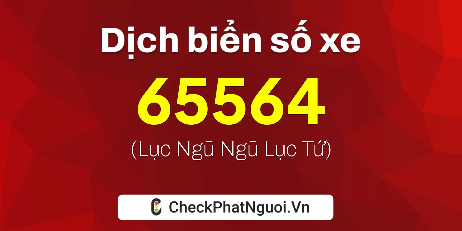 Dịch ý nghĩa <b>biển số xe 98A-65564</b> tại website checkphatnguoi.vn