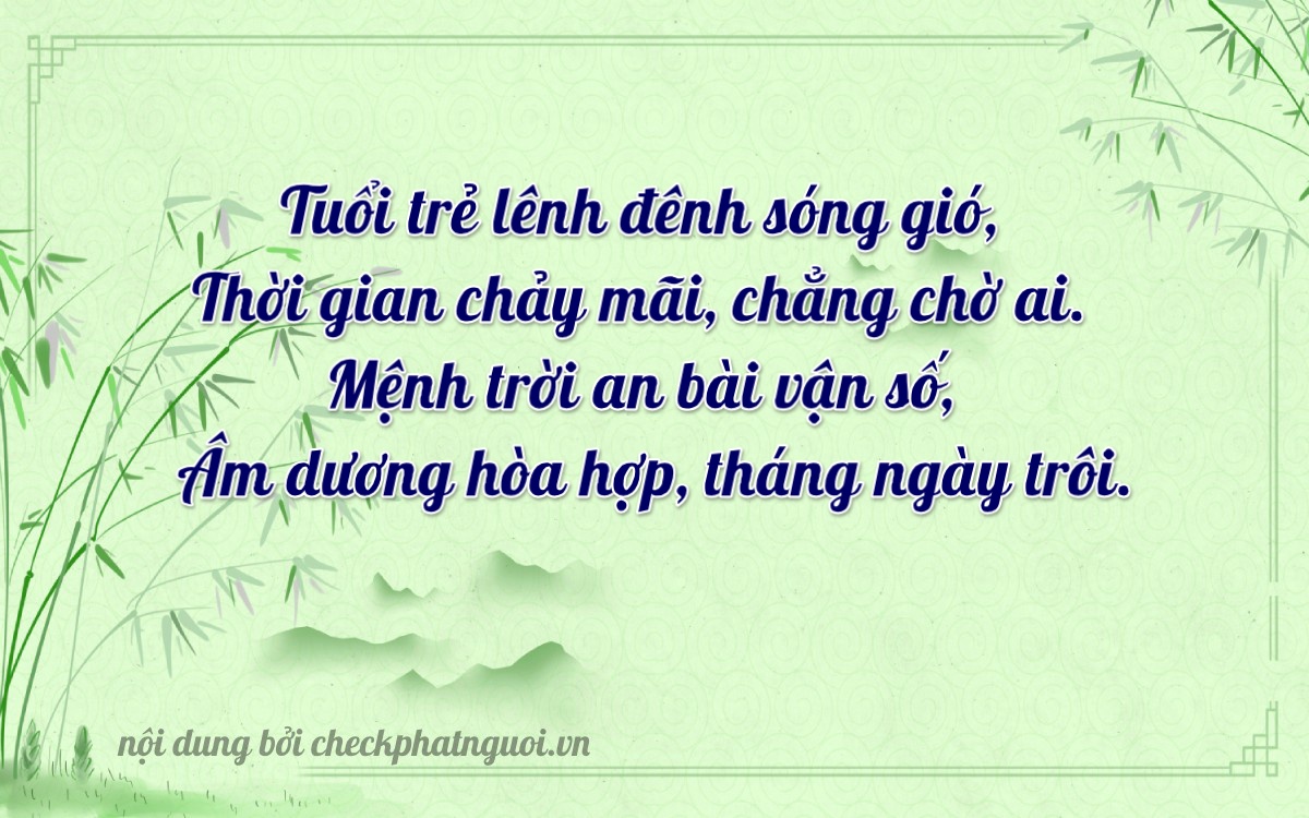 Bài thơ ý nghĩa cho <b>biển số 65A-05252</b> tại website checkphatnguoi.vn