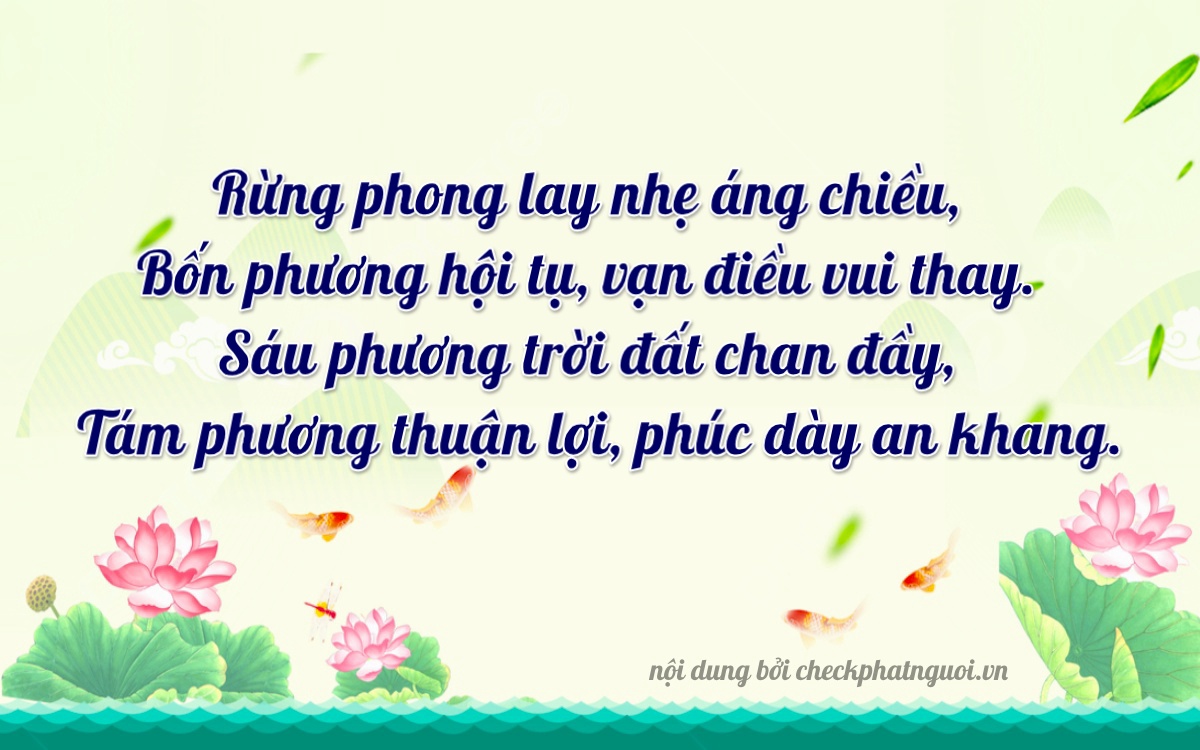 Bài thơ ý nghĩa cho <b>biển số 65A-06968</b> tại website checkphatnguoi.vn