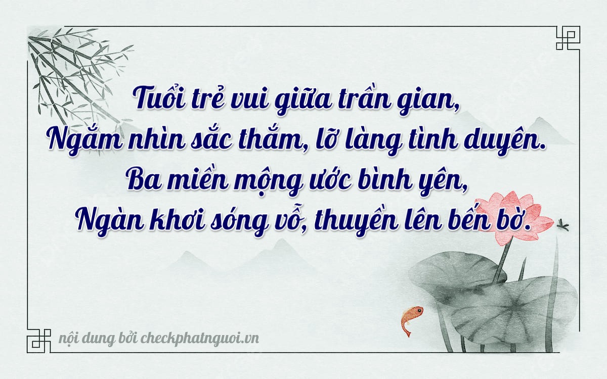 Bài thơ ý nghĩa cho <b>biển số 65A-18071</b> tại website checkphatnguoi.vn