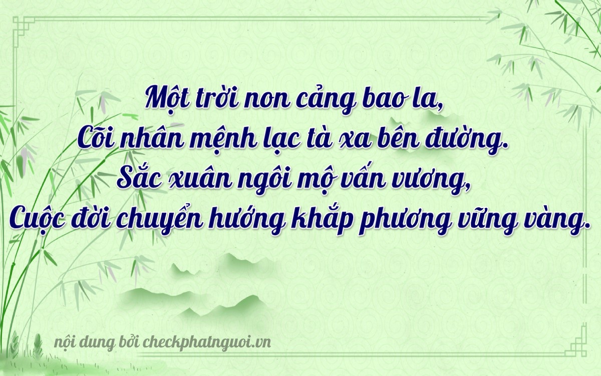 Bài thơ ý nghĩa cho <b>biển số 65A-19918</b> tại website checkphatnguoi.vn