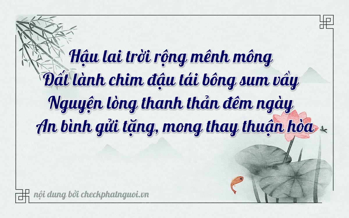 Bài thơ ý nghĩa cho <b>biển số 65A-20607</b> tại website checkphatnguoi.vn