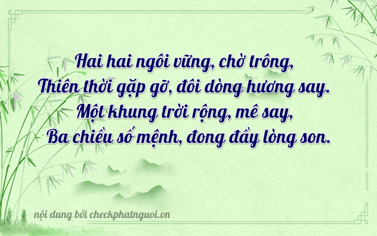 Bài thơ ý nghĩa cho <b>biển số 65A-22730</b> tại website checkphatnguoi.vn