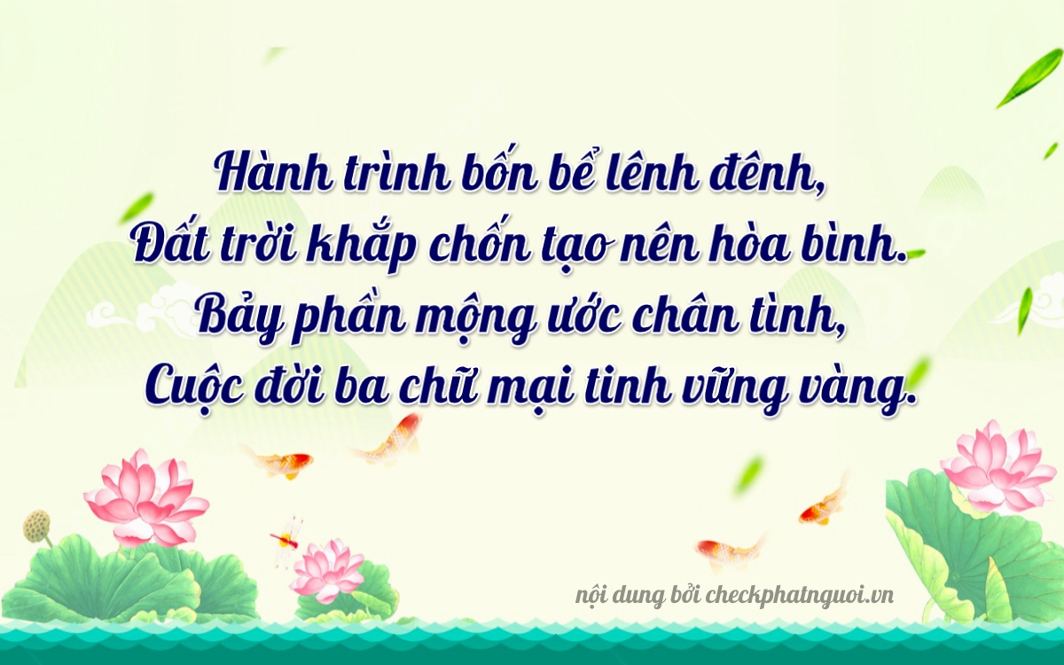 Bài thơ ý nghĩa cho <b>biển số 65A-24731</b> tại website checkphatnguoi.vn