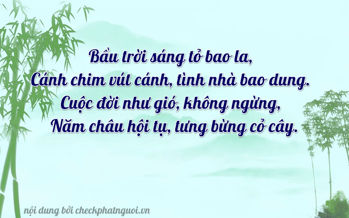 Bài thơ ý nghĩa cho <b>biển số 65A-25671</b> tại website checkphatnguoi.vn