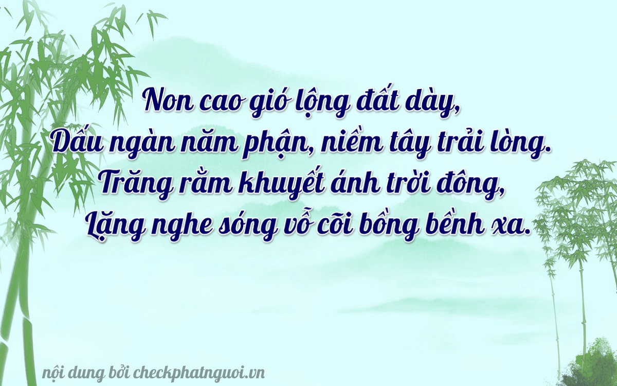 Bài thơ ý nghĩa cho <b>biển số 65A-26282</b> tại website checkphatnguoi.vn