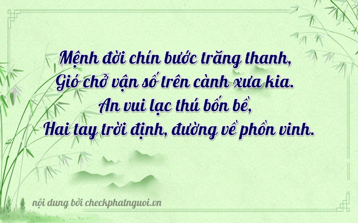 Bài thơ ý nghĩa cho <b>biển số 65A-26928</b> tại website checkphatnguoi.vn