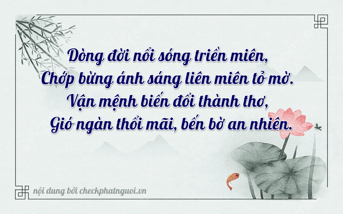 Bài thơ ý nghĩa cho <b>biển số 65A-27564</b> tại website checkphatnguoi.vn