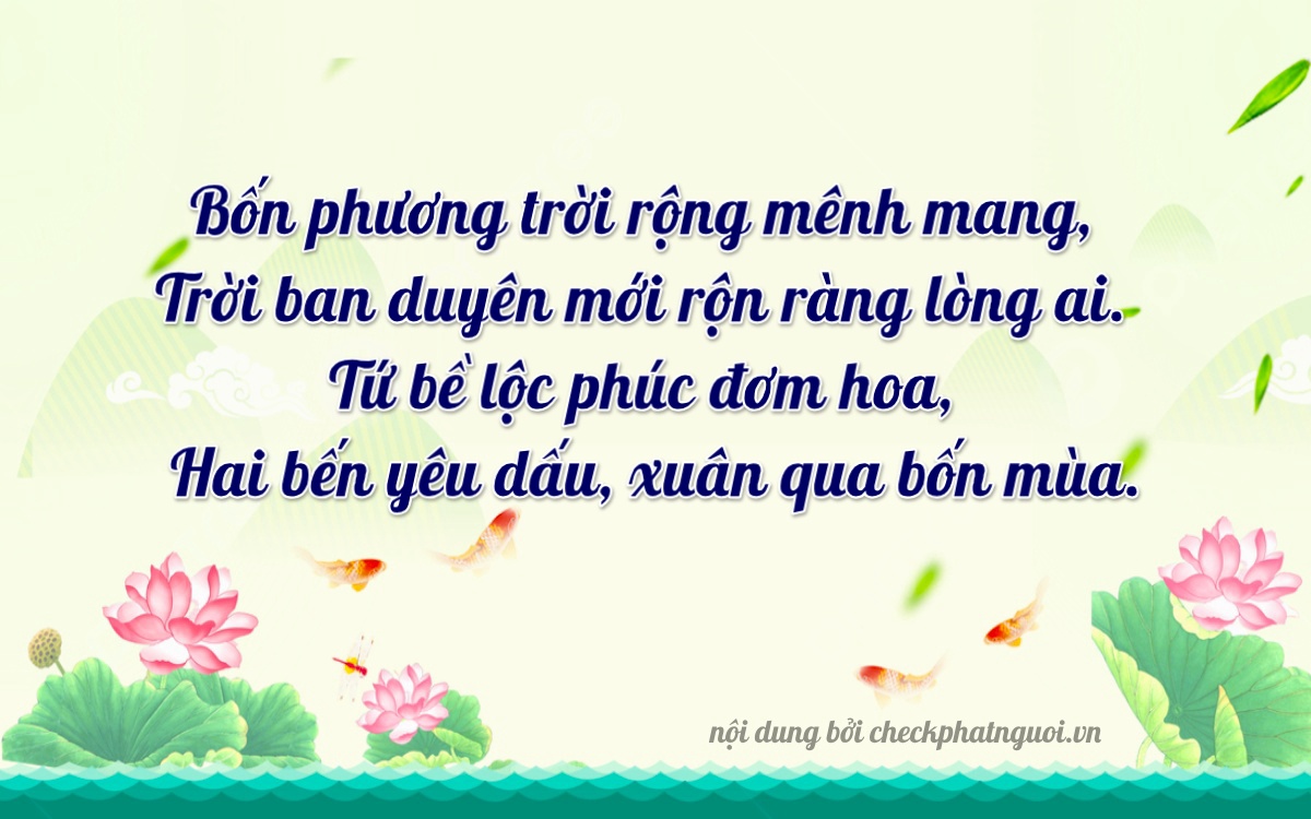 Bài thơ ý nghĩa cho <b>biển số 65A-28442</b> tại website checkphatnguoi.vn