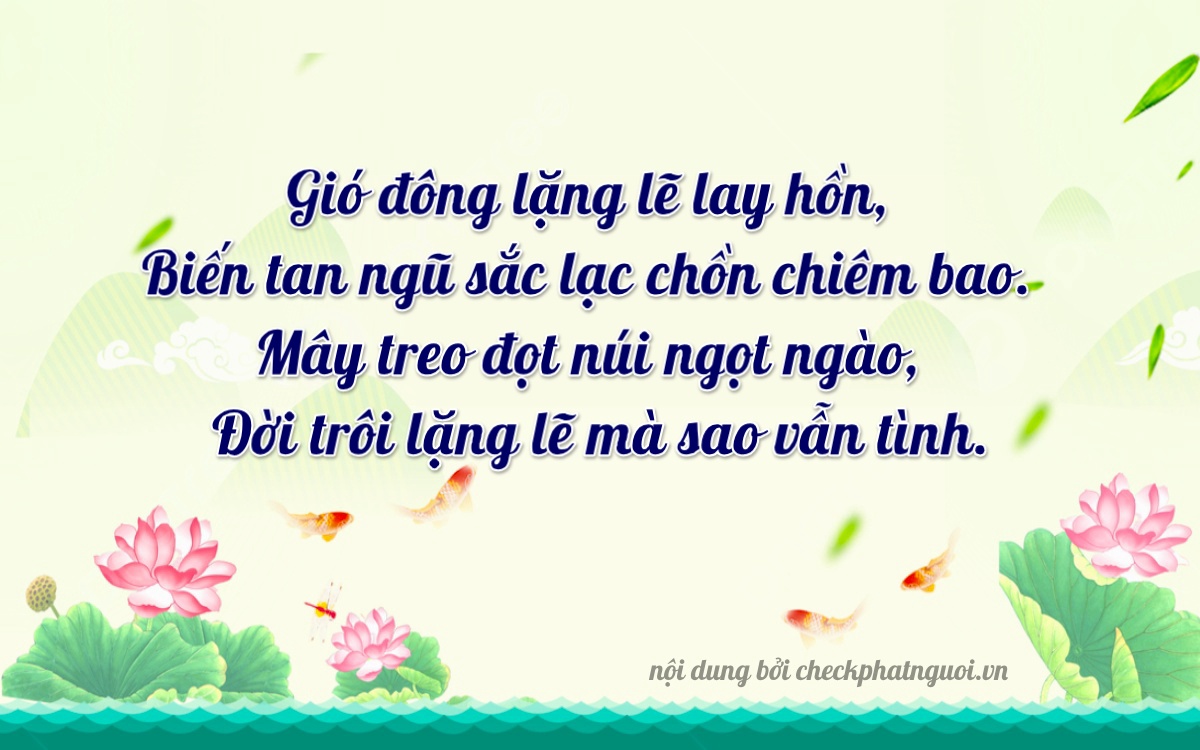 Bài thơ ý nghĩa cho <b>biển số 65A-28612</b> tại website checkphatnguoi.vn