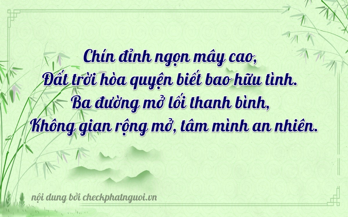 Bài thơ ý nghĩa cho <b>biển số 65A-29130</b> tại website checkphatnguoi.vn