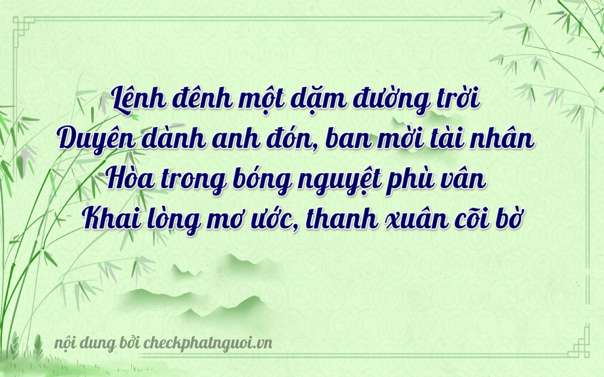 Bài thơ ý nghĩa cho <b>biển số 65A-29719</b> tại website checkphatnguoi.vn