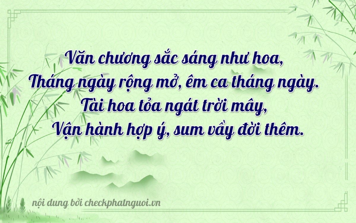 Bài thơ ý nghĩa cho <b>biển số 65A-29845</b> tại website checkphatnguoi.vn
