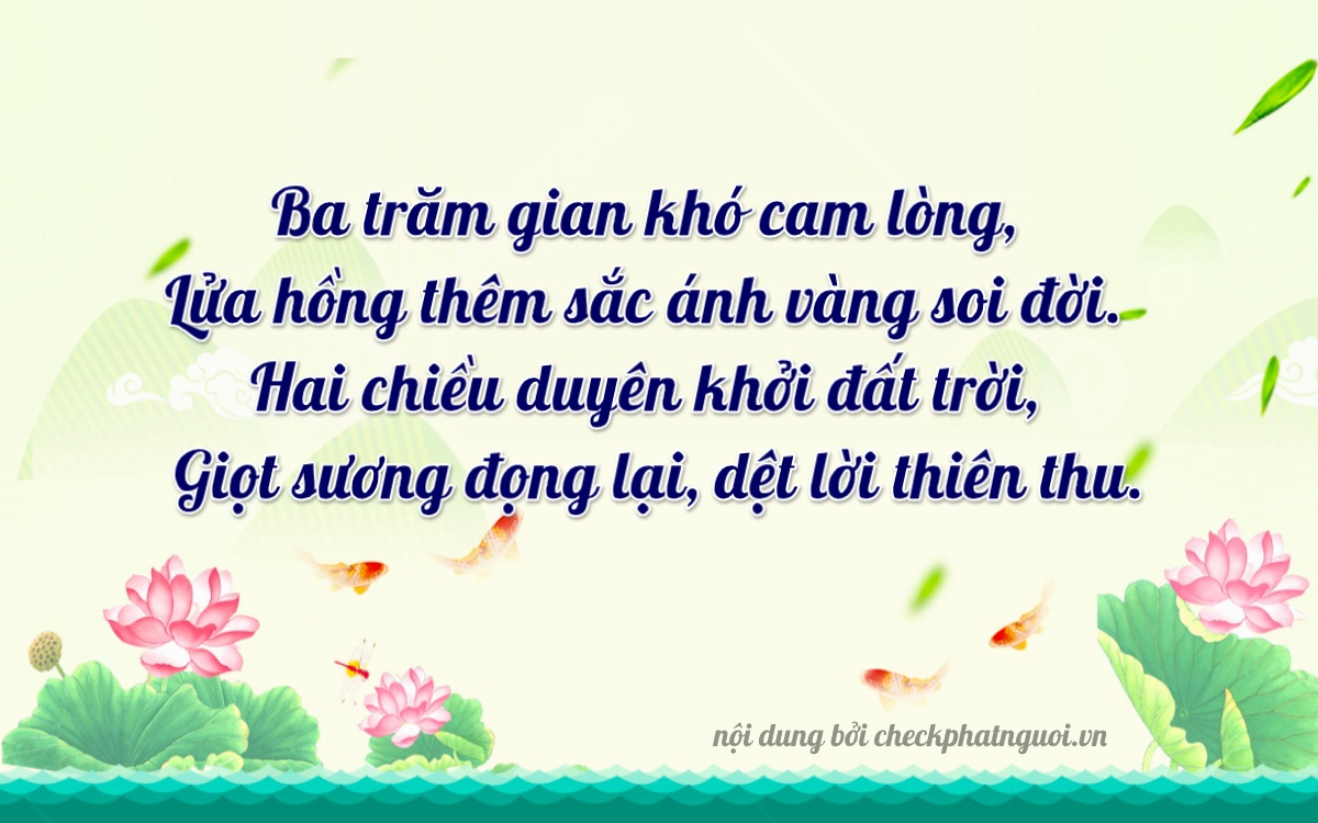 Bài thơ ý nghĩa cho <b>biển số 65A-32609</b> tại website checkphatnguoi.vn