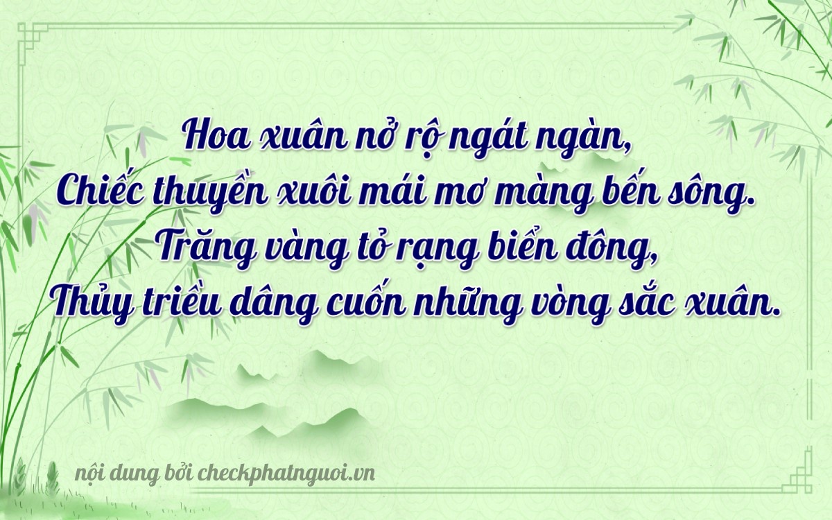 Bài thơ ý nghĩa cho <b>biển số 65A-33689</b> tại website checkphatnguoi.vn