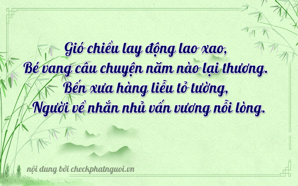 Bài thơ ý nghĩa cho <b>biển số 65A-34394</b> tại website checkphatnguoi.vn