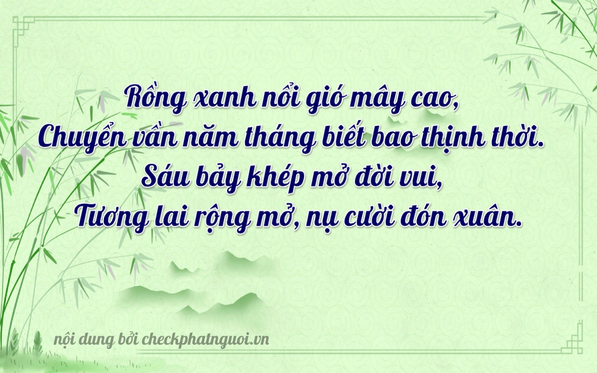 Bài thơ ý nghĩa cho <b>biển số 65A-36722</b> tại website checkphatnguoi.vn