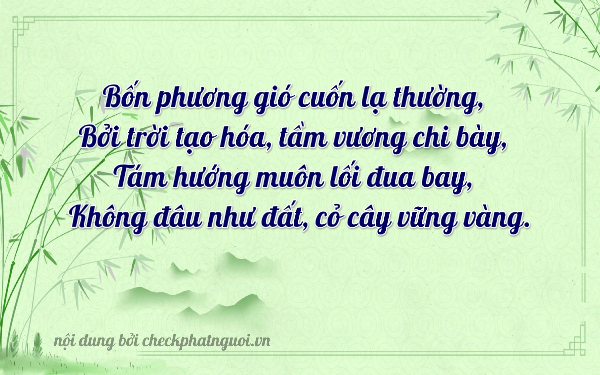 Bài thơ ý nghĩa cho <b>biển số 65A-37980</b> tại website checkphatnguoi.vn